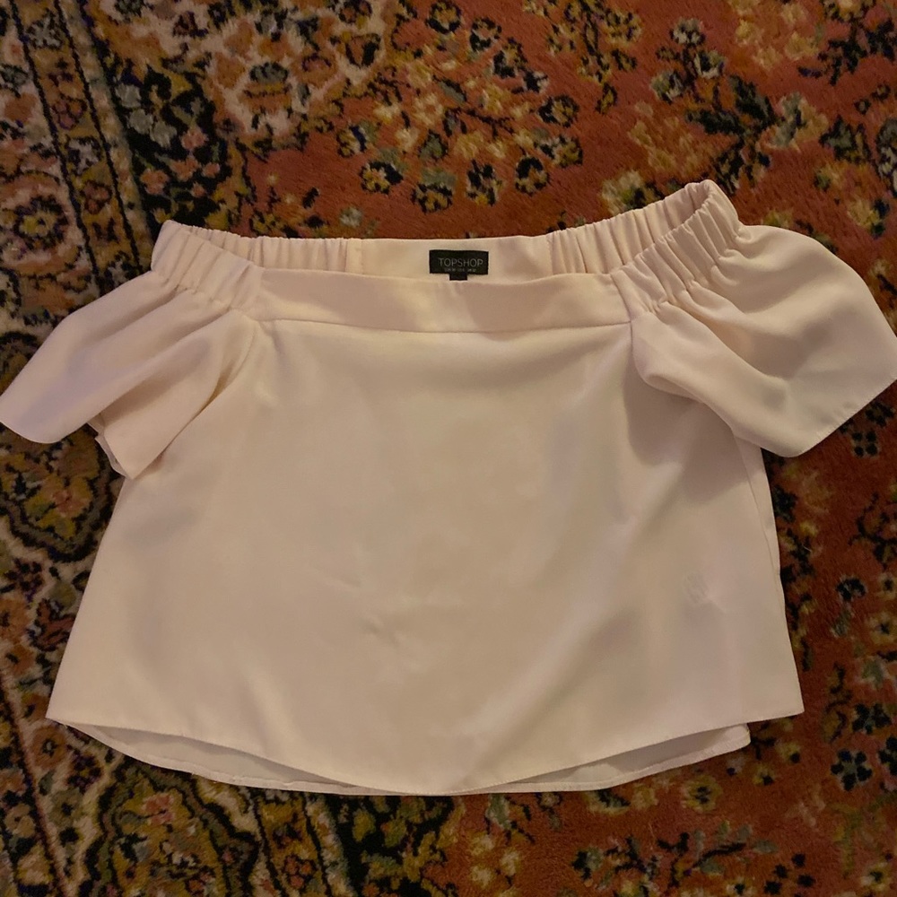 Top shop off-shoulder cream top